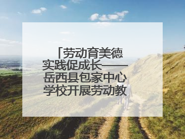 劳动育美德 实践促成长——岳西县包家中心学校开展劳动教育实践活动