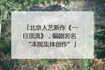 北京人艺新作《一日顶流》，编剧署名“本院集体创作”