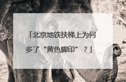 北京地铁扶梯上为何多了“黄色脚印”？