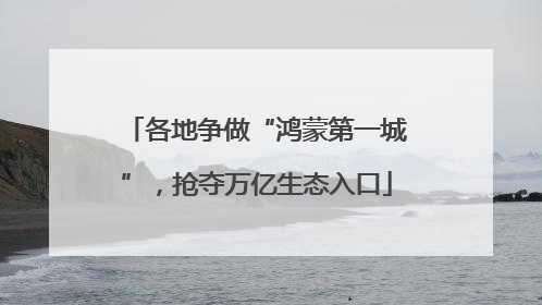 各地争做“鸿蒙第一城”，抢夺万亿生态入口