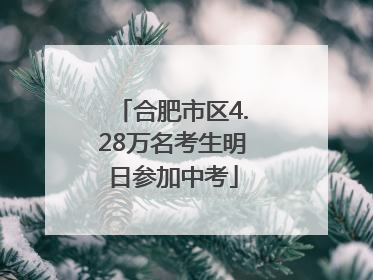 合肥市区4.28万名考生明日参加中考