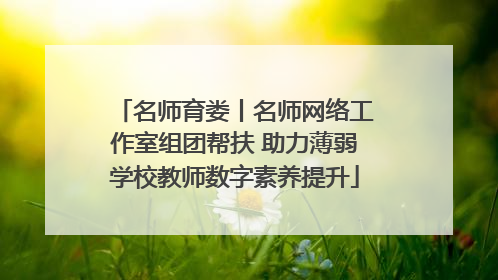 名师育娄丨名师网络工作室组团帮扶 助力薄弱学校教师数字素养提升