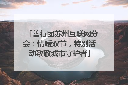 善行团苏州互联网分会：情暖双节，特别活动致敬城市守护者