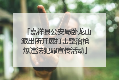嘉祥县公安局卧龙山派出所开展打击整治枪爆违法犯罪宣传活动
