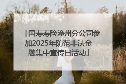 国寿寿险漳州分公司参加2025年防范非法金融集中宣传日活动