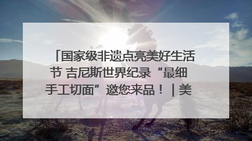 国家级非遗点亮美好生活节 吉尼斯世界纪录“最细手工切面”邀您来品！｜美好生活有“盐”味