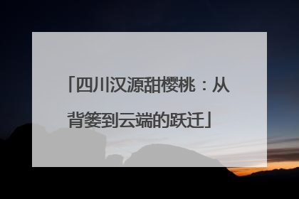 四川汉源甜樱桃：从背篓到云端的跃迁