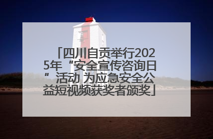 四川自贡举行2025年“安全宣传咨询日”活动 为应急安全公益短视频获奖者颁奖