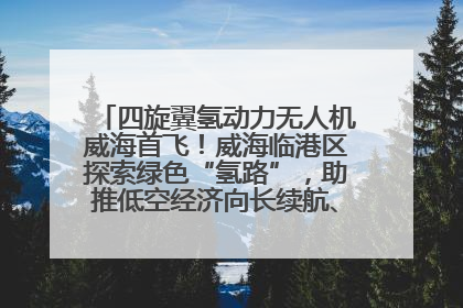 四旋翼氢动力无人机威海首飞！威海临港区探索绿色“氢路”，助推低空经济向长续航、大载重“进化”