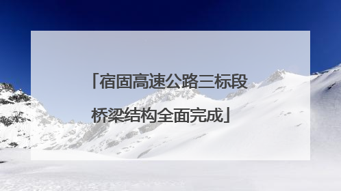 宿固高速公路三标段桥梁结构全面完成