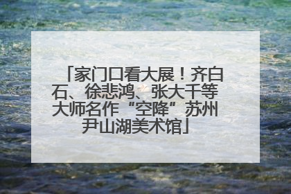 家门口看大展！齐白石、徐悲鸿、张大千等大师名作“空降”苏州尹山湖美术馆