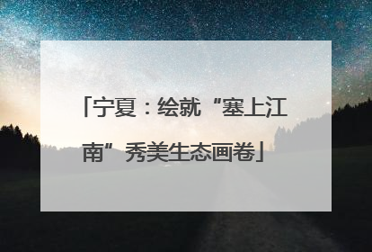 宁夏：绘就“塞上江南”秀美生态画卷