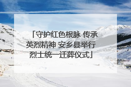 守护红色根脉 传承英烈精神 安乡县举行烈士统一迁葬仪式