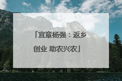宜章杨强：返乡创业 助农兴农