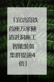 宜涪高铁首座万米隧道进洞施工 智能装备集群提速4倍