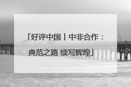 好评中国丨中非合作：典范之路 续写辉煌