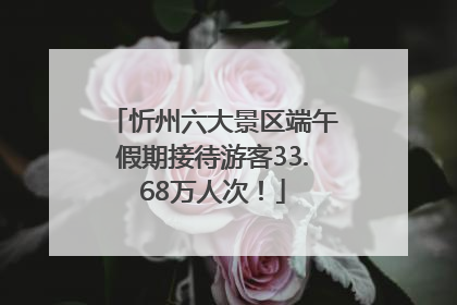 忻州六大景区端午假期接待游客33.68万人次！