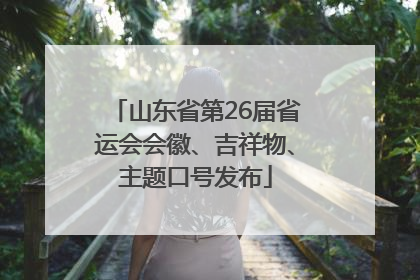 山东省第26届省运会会徽、吉祥物、主题口号发布
