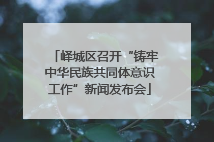 峄城区召开“铸牢中华民族共同体意识工作”新闻发布会