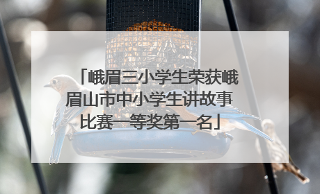 峨眉三小学生荣获峨眉山市中小学生讲故事比赛一等奖第一名