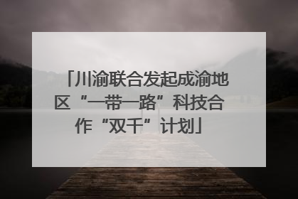 川渝联合发起成渝地区“一带一路”科技合作“双千”计划