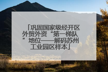 巩固国家级经开区外贸外资“第一梯队”地位——解码苏州工业园区样本