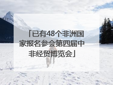 已有48个非洲国家报名参会第四届中非经贸博览会