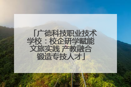 广德科技职业技术学校：校企研学赋能文旅实践 产教融合锻造专技人才