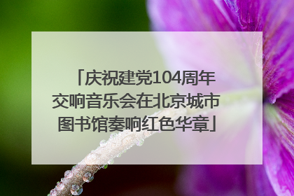 庆祝建党104周年交响音乐会在北京城市图书馆奏响红色华章