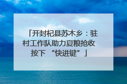 开封杞县苏木乡：驻村工作队助力夏粮抢收按下 “快进键”