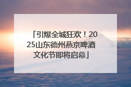 引爆全城狂欢！2025山东德州燕京啤酒文化节即将启幕