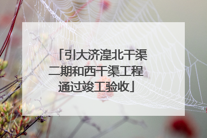 引大济湟北干渠二期和西干渠工程通过竣工验收