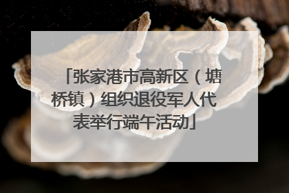 张家港市高新区（塘桥镇）组织退役军人代表举行端午活动
