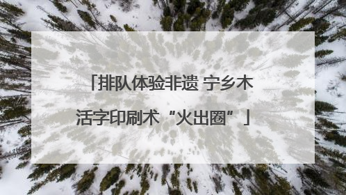 排队体验非遗 宁乡木活字印刷术“火出圈”