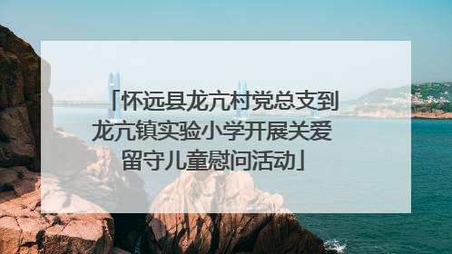 怀远县龙亢村党总支到龙亢镇实验小学开展关爱留守儿童慰问活动