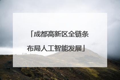 成都高新区全链条布局人工智能发展