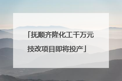 抚顺齐隆化工千万元技改项目即将投产