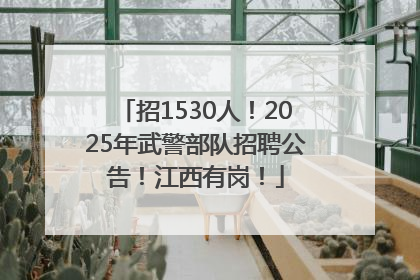招1530人！2025年武警部队招聘公告！江西有岗！