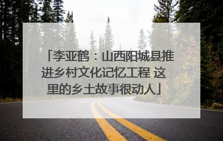 李亚鹤：山西阳城县推进乡村文化记忆工程 这里的乡土故事很动人