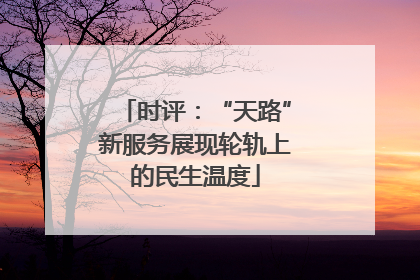 时评：“天路”新服务展现轮轨上的民生温度