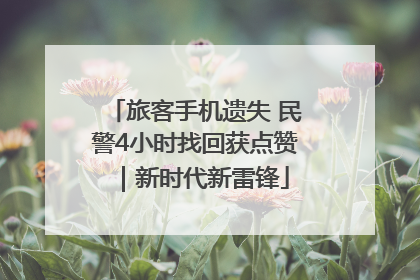 旅客手机遗失 民警4小时找回获点赞｜新时代新雷锋