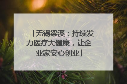 无锡梁溪：持续发力医疗大健康，让企业家安心创业