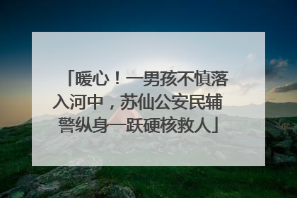 暖心！一男孩不慎落入河中，苏仙公安民辅警纵身一跃硬核救人