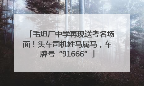 毛坦厂中学再现送考名场面！头车司机姓马属马，车牌号“91666”