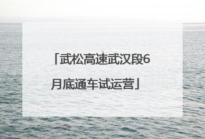 武松高速武汉段6月底通车试运营