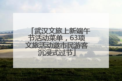 武汉文旅上新端午节活动菜单，63项文旅活动邀市民游客沉浸式过节