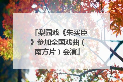 梨园戏《朱买臣》参加全国戏曲（南方片）会演