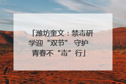 潍坊奎文：禁毒研学迎“双节” 守护青春不“毒”行
