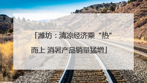 潍坊：清凉经济乘“热”而上 消暑产品销量猛增