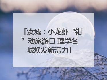汝城：小龙虾“钳”动旅游日 理学名城焕发新活力